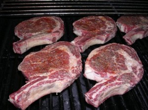 Private Birthday Ribeyes on the grill